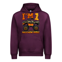 Mauve Wine i'm one this is how i roll monster truck birthday Urban Hoodie - Jasminsmagicworld