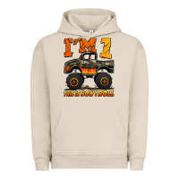 Pigment French Oak i'm one this is how i roll monster truck birthday Urban Hoodie - Jasminsmagicworld