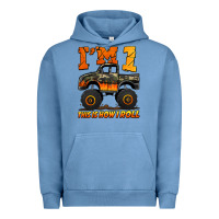 Pigment Pebble Blue i'm one this is how i roll monster truck birthday Urban Hoodie - Jasminsmagicworld