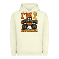 Pigment Pistachio i'm one this is how i roll monster truck birthday Urban Hoodie - Jasminsmagicworld