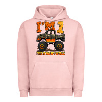 Pigment Salmon i'm one this is how i roll monster truck birthday Urban Hoodie - Jasminsmagicworld