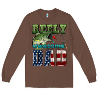 Chestnut reely awesome dad Long Sleeve Tee - HRA Design Shop