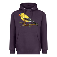 Plum American Goldfinch Heavyweight Hoodie - LillyAllenDesigns