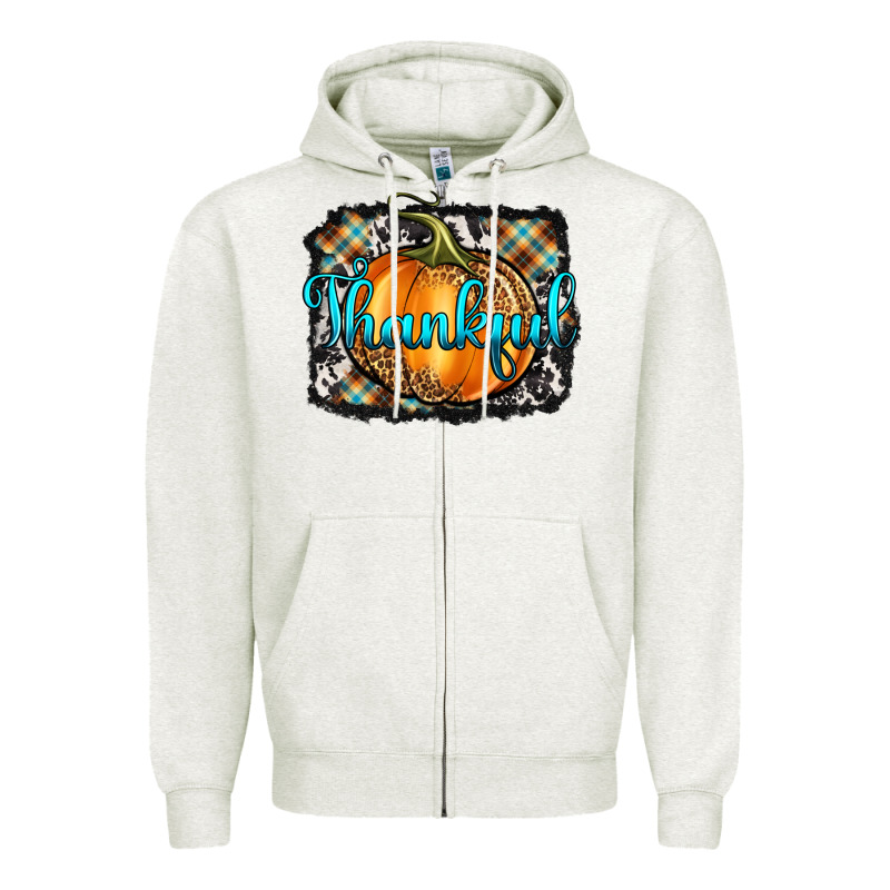 Thankful Pumpkin Zipper Hoodie by Artiststas | Teevron