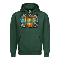 Sports Green Thankful Pumpkin Zipper Hoodie - Artiststas