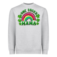 Heather Grey st patrick's day one lucky mama Heavyweight Sweatshirt - RanaPortraitStore
