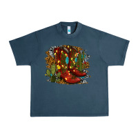 Midnight Navy christmas cowboy boots Urban Heavy Tee - RanaPortraitStore