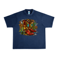 Navy christmas cowboy boots Urban Heavy Tee - RanaPortraitStore