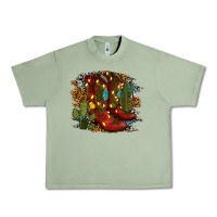 Oil Green christmas cowboy boots Urban Heavy Tee - RanaPortraitStore