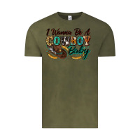 Vintage Olive i wanna be a cowboy baby Vintage Tee - Zillion Design Studio