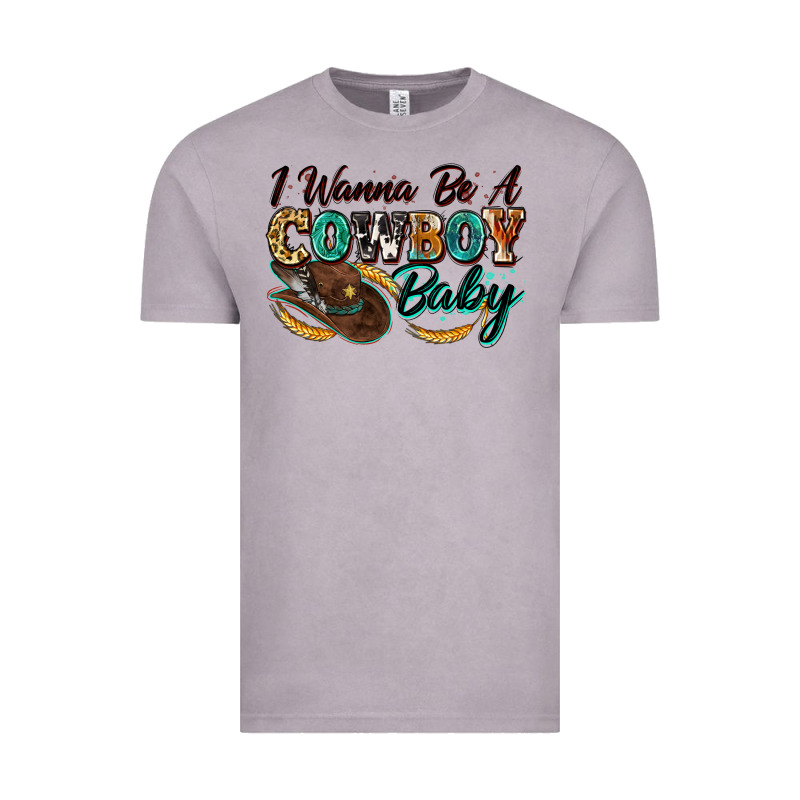 I Wanna Be A Cowboy Baby Vintage Tee by Zillion Design Studio | Teevron