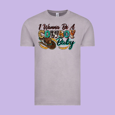I Wanna Be A Cowboy Baby Vintage Tee Designed By Zillion Design Studio