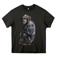 Asphalt Chimpanzee Illustrations Heavy Core Tee - LillyAllenDesigns
