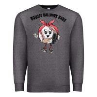 Charcoal Heather boujee ballpark babe Premium Sweatshirt - MaliasSmallBusiness