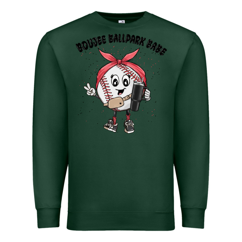 Boujee Ballpark Babe Premium Sweatshirt by MaliasSmallBusiness | Teevron