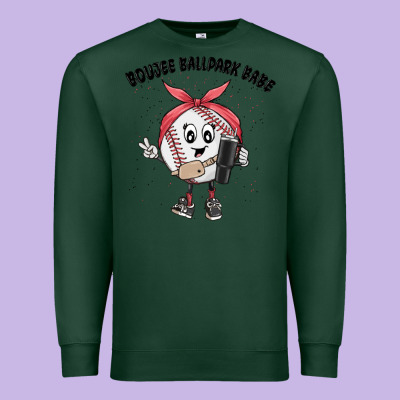 Boujee Ballpark Babe Premium Sweatshirt Designed By Maliassmallbusiness