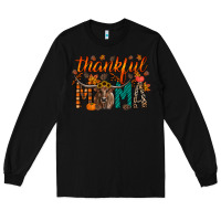 Black thankful mama longhorn Long Sleeve Tee - RacoonDesign