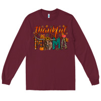 Burgundy thankful mama longhorn Long Sleeve Tee - RacoonDesign
