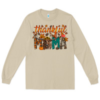 Mushroom thankful mama longhorn Long Sleeve Tee - RacoonDesign
