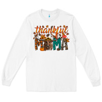 White thankful mama longhorn Long Sleeve Tee - RacoonDesign