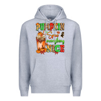 Heather Grey Pumpkin Spice And Everything Nice Premium Hoodie - MaliasSmallBusiness