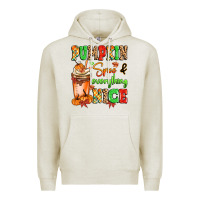Oatmeal Heather Pumpkin Spice And Everything Nice Premium Hoodie - MaliasSmallBusiness