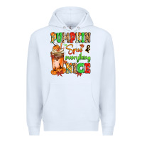 White Pumpkin Spice And Everything Nice Premium Hoodie - MaliasSmallBusiness