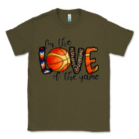 Army Green for the love of the game basketball Classic Tee - CowhideDigitalArt