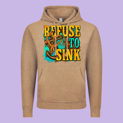 Refuse To Sink Western Vintage Hoodie Designed By Texasbilliewilder