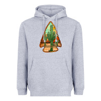 Heather Grey desert cactus arrowhead Heavyweight Hoodie - Jasminsmagicworld