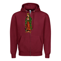 Burgundy christmas our lady of guadalupe Zipper Hoodie - JahusDesignShop