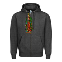 Charcoal Heather christmas our lady of guadalupe Zipper Hoodie - JahusDesignShop