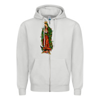Dove Grey christmas our lady of guadalupe Zipper Hoodie - JahusDesignShop