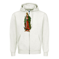 Oatmeal Heather christmas our lady of guadalupe Zipper Hoodie - JahusDesignShop