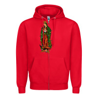 Red christmas our lady of guadalupe Zipper Hoodie - JahusDesignShop