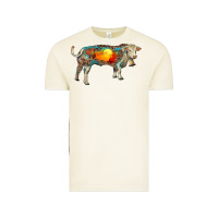 Vintage Arctic charolais bull with desert and leopard Vintage Tee - RanaPortraitStore