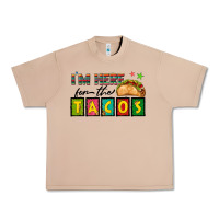 Burro I'm Here For The Tacos Urban Heavy Tee - texasbilliewilder