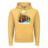 Vintage Mustard christmas polar express Vintage Hoodie - Zillion Design Studio