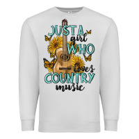 Dove Grey just a girl who loves country music Premium Sweatshirt - MaliasSmallBusiness