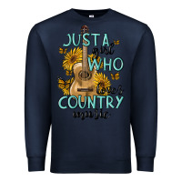 Navy just a girl who loves country music Premium Sweatshirt - MaliasSmallBusiness