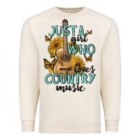 Sandshell just a girl who loves country music Premium Sweatshirt - MaliasSmallBusiness