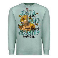 Seafoam just a girl who loves country music Premium Sweatshirt - MaliasSmallBusiness
