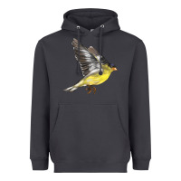 Smoke Flying American Goldfinch Heavyweight Hoodie - LillyAllenDesigns