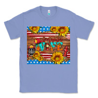 Colony Blue american flag firefighter wife Classic Tee - HRA Design Shop