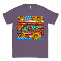 Lavender american flag firefighter wife Classic Tee - HRA Design Shop