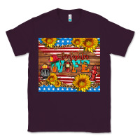 Plum american flag firefighter wife Classic Tee - HRA Design Shop
