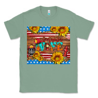 Sage american flag firefighter wife Classic Tee - HRA Design Shop