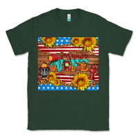 Sports Green american flag firefighter wife Classic Tee - HRA Design Shop
