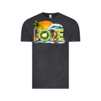 Vintage Black love kiwi summer Vintage Tee - texasbilliewilder