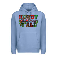 Colony Blue Howdy Christmas y'all Premium Hoodie - NancyCooperArtShop